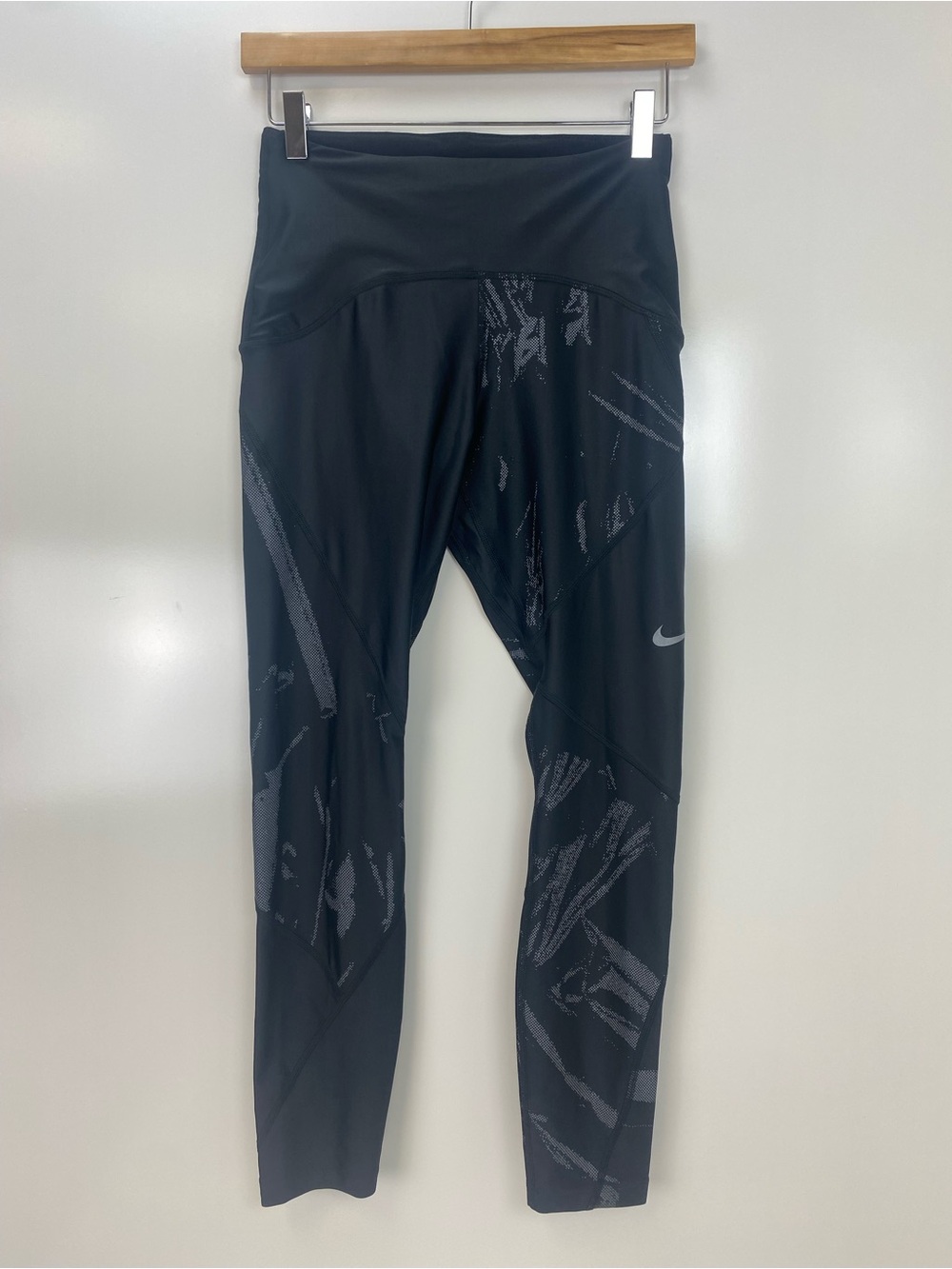 Nike Black Leggings with Reflective Grey Accent